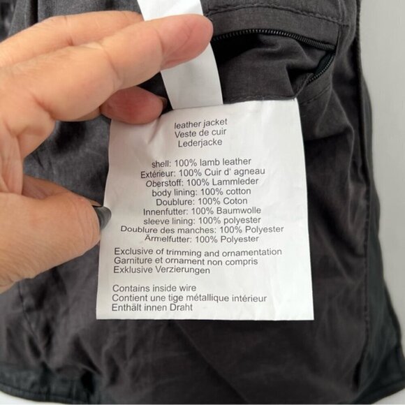 🩷 Mauritius, Women's Leather Jacket - Black. Size: 6 (US). NWT - Picture 11 of 16